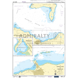 Nautical chart titled "Admiralty Small Craft Charts - 5612 - Northern Ireland" displaying Rathlin Sound and approaches to Portrush, ideal for maritime experts engaged in coastal navigation. Contains detailed coastline, depths, tracts, and soundings. Insets show Port of Portrush and Rathlin Island. Labels and grid lines are visible. The chart is produced by Admiralty.