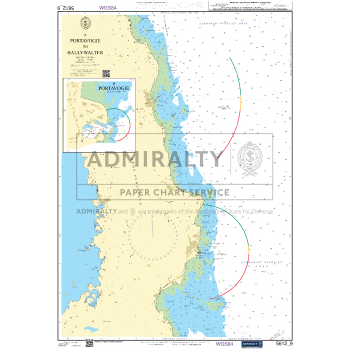 Admiralty Small Craft Charts - 5612 - Northern Ireland by Admiralty is a navigational chart of the Irish Sea, focusing on the northeastern coast of Northern Ireland, specifically Portavogie and Ballywalter. Designed for coastal navigation, it includes bathymetric data, navigational aids, and an inset showing a detailed view of Portavogie Harbor. Ideal for maritime experts.