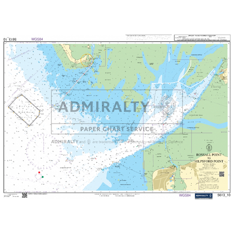 Admiralty's Small Craft Chart 5613_10: Rossall Point to Hilpsford Point displays the waters around Rossall Point and Hilpsford Point, featuring maritime navigation details, water depths, and coastal features in line with UK Hydrographic Office standards, with prominent Admiral markings.