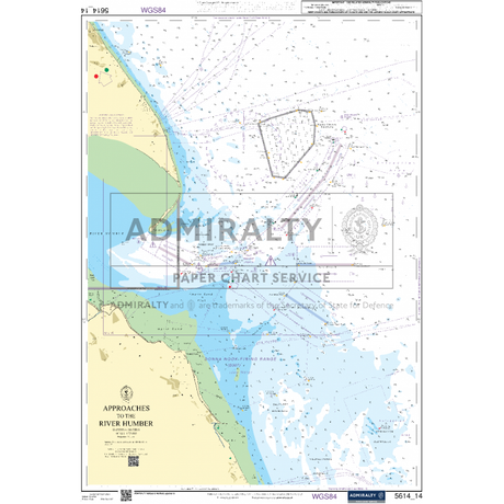 A nautical chart titled "Admiralty Small Craft Charts - 5614 - East Coast, Orford Ness to Whitby" by Admiralty. It illustrates sea depths, navigation routes, buoys, and coastal landmarks along the East Coast from Orford Ness to Whitby. This ADMIRALTY Small Craft Chart includes detailed maritime information for safe coastal navigation in this area.