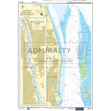 The "Admiralty Small Craft Charts - 5614 - East Coast, Orford Ness to Whitby" by Admiralty is essential for coastal navigation. It includes detailed maps of areas such as Great Yarmouth Haven and adjacent waterways, marking water depths, navigation routes, safety-critical information, and land features near the coastal areas.