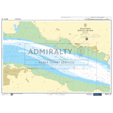 A nautical chart from the Admiralty Small Craft Charts - 5615 series, East Coast, Whitby to Edinburgh shows the River Forth from Rosyth to Bo'ness. This Admiralty chart displays land areas in green, water depths, navigational aids, and maritime routes. Notable areas and features are marked for coastal navigation with the Admiralty logo prominently overlaid.