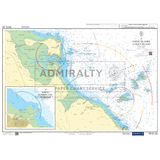 The Admiralty Small Craft Charts - 5615 - East Coast, Whitby to Edinburgh offers detailed representations of the Farne Islands to Holy Island region, making it ideal for coastal navigation. The chart includes information on water depths, navigation aids, hazards, and geographic features. Insets provide additional detail for the Sunderland area. It also features the ADMIRALTY charts watermark and crest.