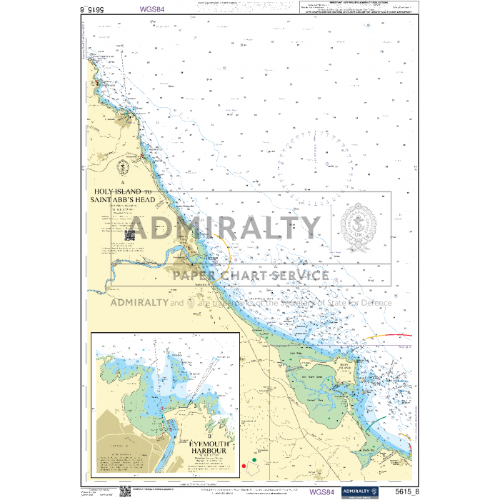 Admiralty Small Craft Charts - 5615 - East Coast, Whitby to Edinburgh
