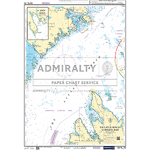 Nautical chart titled "Admiralty Small Craft Charts - 5616" showing the west coast of Scotland and the Outer Hebrides. Ideal for coastal navigation, the chart includes maritime navigation routes, geographical landmarks, and an inset map designed for Small Craft charts.