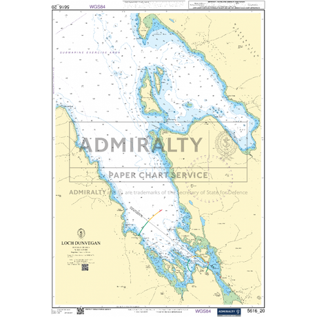 The Admiralty Small Craft Charts - 5616, featuring the West Coast of Scotland and Outer Hebrides, showcases a nautical chart of Loch Dunvegan on the Isle of Skye. This detailed chart includes comprehensive bathymetric data, depth contours, coastal landmarks, and navigational hazards. Perfect for maritime experts, it prominently displays the "ADMIRALTY" watermark.