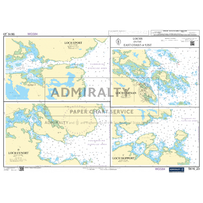 Admiralty Small Craft Charts - 5616 - West Coast of Scotland and Outer Hebrides