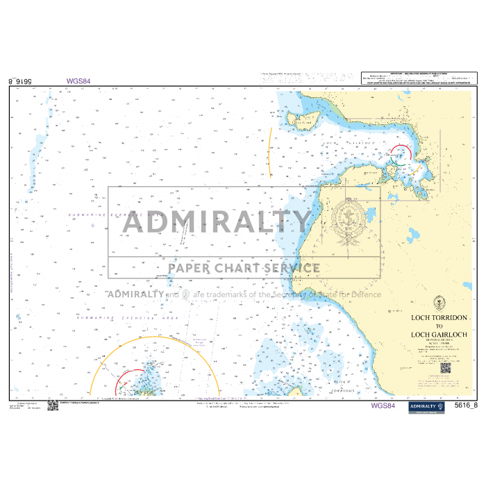 The Admiralty Small Craft Chart 5616_8: Loch Torridon to Loch Gairloch, created by Admiralty, provides nautical chart details of Loch Torridon and Loch Gairloch, featuring depth contours, navigation aids, and coastal landmarks. This up-to-date chart is a part of the Admiralty Paper Chart Service.