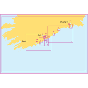 Admiralty Small Craft Charts 5622: Full Folio coverage map showing the South Coast of Ireland from Waterford to Cork and Kinsale