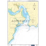 The Admiralty Small Craft Chart - 5622 - Ireland, South, Waterford to Kinsale by Admiralty is a nautical chart ideal for coastal navigation. It depicts water depths, land elevations, and navigational markers. The chart includes coordinates, a compass rose, and various notes and symbols for maritime experts. The shoreline, harbor, and adjacent land features are clearly illustrated.