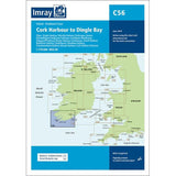 Imray's nautical chart, "Imray Chart C56 | Cork Harbour to Dingle Bay," showcases Ireland's southwest coast, detailing various harbours. This latest edition from June 2019 is printed on durable Pretex paper and includes information on mobile downloads and MCA recognition.