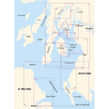 Discover the Imray Chart Pack 2900 | Firth of Clyde including passages to Northern Ireland by Imray, offering a detailed map of Scotland and Northern Ireland. This chart features key water bodies and locations such as the Firth of Clyde, Isle of Arran, Glasgow, Belfast, and the North Channel. Ideal for enthusiasts using Clyde Cruising Club sailing directions, this map also showcases various islands and geographic boundaries.