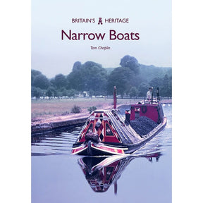The "Narrow Boats" cover by Amberley Publishing displays a vibrant narrowboat on a peaceful canal, surrounded by lush greenery and rolling hills, reflecting the traditional essence of Britain's working boats.