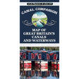 Cover of "Canal Companion Map of Great Britain's Canals & Waterways" by Pearson's Canal Companions, with illustrations and photos of canal boats—a perfect planner map for exploring Britain’s inland waterways.