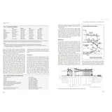 A two-page spread from "Warship 2025" by Osprey Publishing features technical tables, weight breakdowns, stability data, and labeled diagrams of a boiler room and ship cross-section.