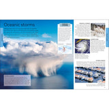 Ocean: A Children's Encyclopedia by DK lets kids explore oceanic storms with hurricane and cyclone images, storm surge and flooded home visuals, plus diagrams and sidebars that explain dramatic rainstorms over the sea.
