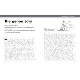 The Fernhurst Books title "Rigging" covers genoa cars, explaining how to size them, their load systems in rigging, and includes a labeled diagram (3.1) showing a track and genoa car setup on a sailboat, plus technical details and usage tips.