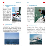 A collage promoting Fernhurst Books' "200 Skipper's Tips" features boating scenes: a sailboat crew's focus, a man anchoring from a yacht, offshore wind turbines, and a tugboat with an impressive wake.