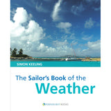 Cover of the "Sailor's Book of the Weather" from Fernhurst Books, showing a sailboat by a tropical shore with palm trees, blue sky, and dramatic clouds—a fitting sailing weather guide. Fernhurst Books logo appears at the bottom.