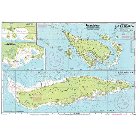 Imray Chart A131: Isla de Culebra and Isla de Vieques chart