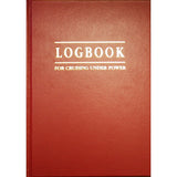 The Fernhurst Books Logbook For Cruising Under Power is a red hardcover logbook titled in white capitals—ideal for recording your powerboat journeys or using as a detailed boat engine log.