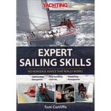 Cover of "Expert Sailing Skills" by Fernhurst Books, showing a sailboat at sea with images on navigation, seamanship, sail handling, emergency procedures, and expert yachting advice.