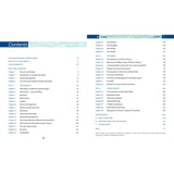 The Swim Smooth book by Fernhurst Books features a contents page with two columns listing chapters on freestyle, backstroke, open water swimming, and technique drills, each with headings and page numbers.
