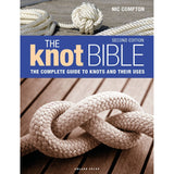 The cover of the second edition of "The Knot Bible" by Nic Compton features a coiled rope and sailor's knot, reflecting its comprehensive knot guide with step-by-step diagrams. It is published by Adlard Coles.