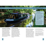 A narrowboat rests by a tranquil, tree-lined canal with sunlight dancing on the water—a serene scene reflecting the liveaboard lifestyle explored in *The Liveaboard Guide* from Adlard Coles.