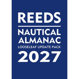 Cover of "Reeds Nautical Almanac 2027" by Reeds, featuring bold white text on a dark blue background—ideal for yachtsmen needing up-to-date navigational information.