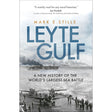 Cover of "Leyte Gulf" by Osprey Publishing. Displays a striking Pacific War scene with planes on a carrier and ships at sea. Includes a quote by Jon Parshall, detailing the history of the world's largest naval battle, Leyte Gulf.