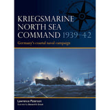 Book cover for "Kriegsmarine North Sea Command 1939–42" from Osprey Publishing, showing warships under nighttime fire, a compass graphic, and the subtitle "Germany’s North Sea campaign in World War II naval history.