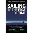 The "Sailing to the Edge of Time" book cover by Adlard Coles depicts a sailboat on an open ocean beneath a starry sky, with subtext: "The Promise, Challenges, and Freedom of Ocean Voyaging—a true test of seamanship.