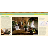 A magazine spread showcases a cozy, plant-filled houseboat with wood ceilings, a dining table, and large windows. Columns describe the space as a cabinet of curiosities—perfect inspiration from Adlard Coles’ Narrowboat Life.