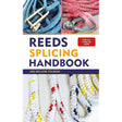 Book cover of Adlard Coles' "Reeds Splicing Handbook" shows rope splicing with D-Splicer needles on braided blue, red, white, and yellow rope, featuring a bold title in purple, orange, and yellow.