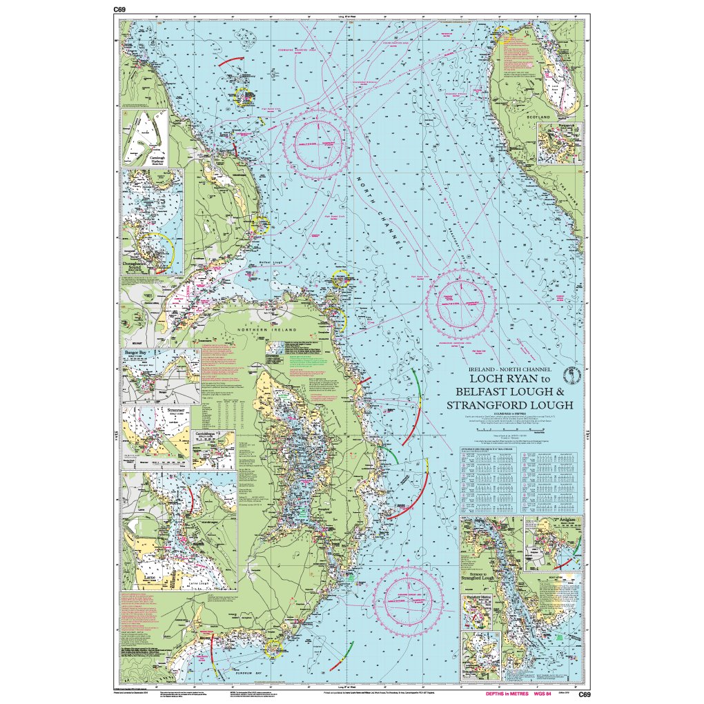 Imray Chart C69: Loch Ryan to Belfast Lough & Strangford Lough chart
