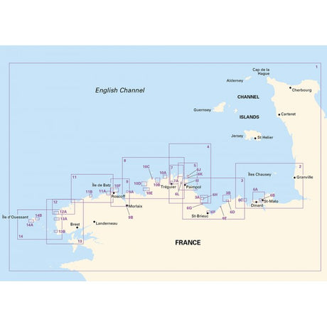 Imray Chart Pack 2510: North Brittany coverage diagram
