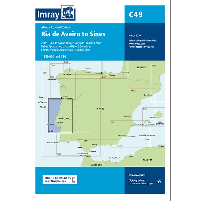 Imray Chart C49: Ria de Aveiro to Sines cover