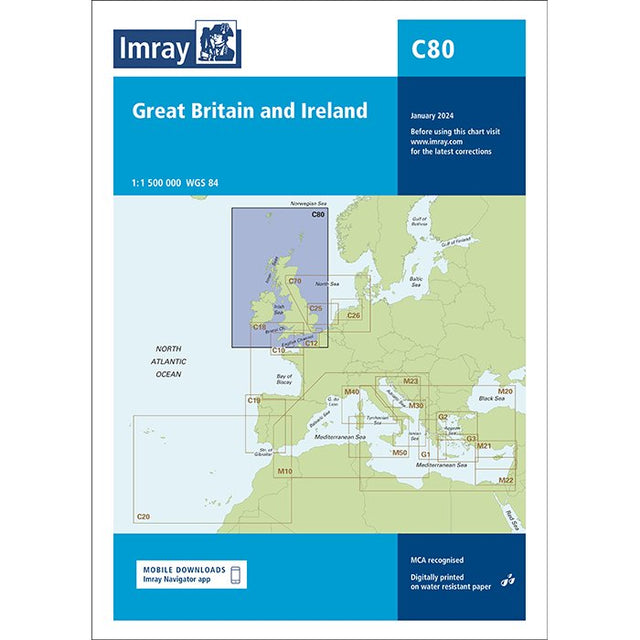 Imray Chart C80: Great Britain and Ireland cover