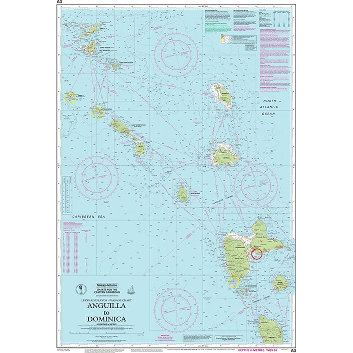 Imray Chart A3: Anguilla to Dominica chart