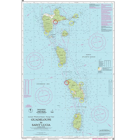 Imray Chart A4: Guadeloupe to St Lucia chart