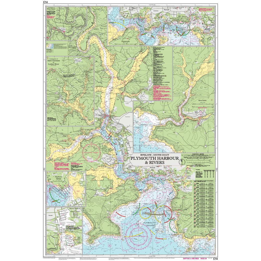 Imray Chart C14: Plymouth Harbour and Rivers chart