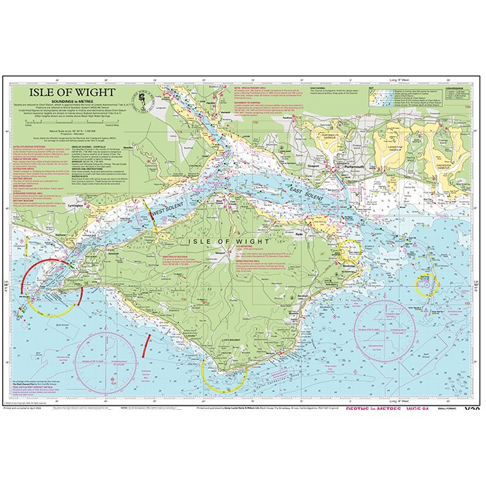 Imray Chart Y30L: Isle of Wight (Laminated) chart