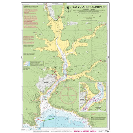 Imray Chart Y44L: Salcombe Harbour (Laminated) chart