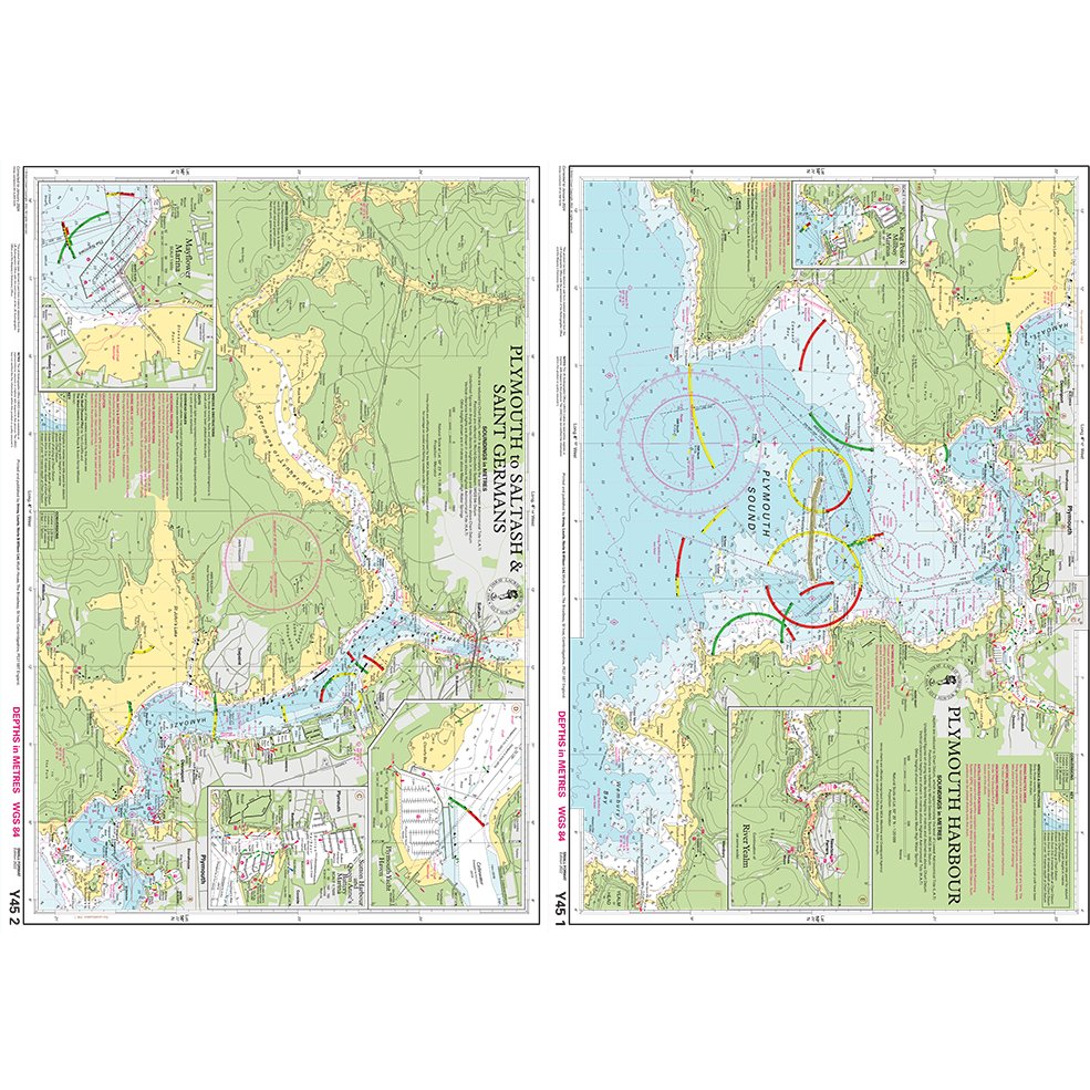Imray Chart Y45: Plymouth Harbour chart