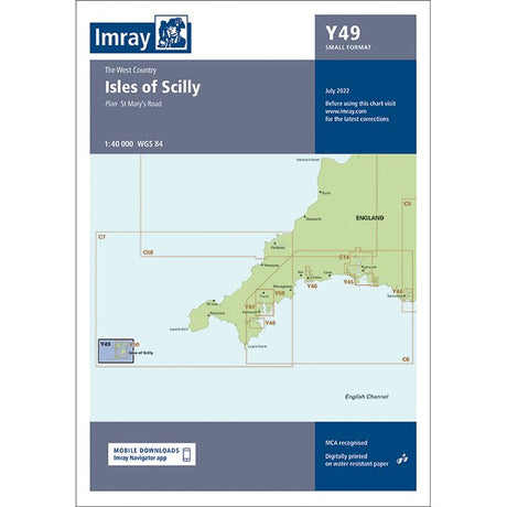 Imray Chart Y49: Isles of Scilly cover