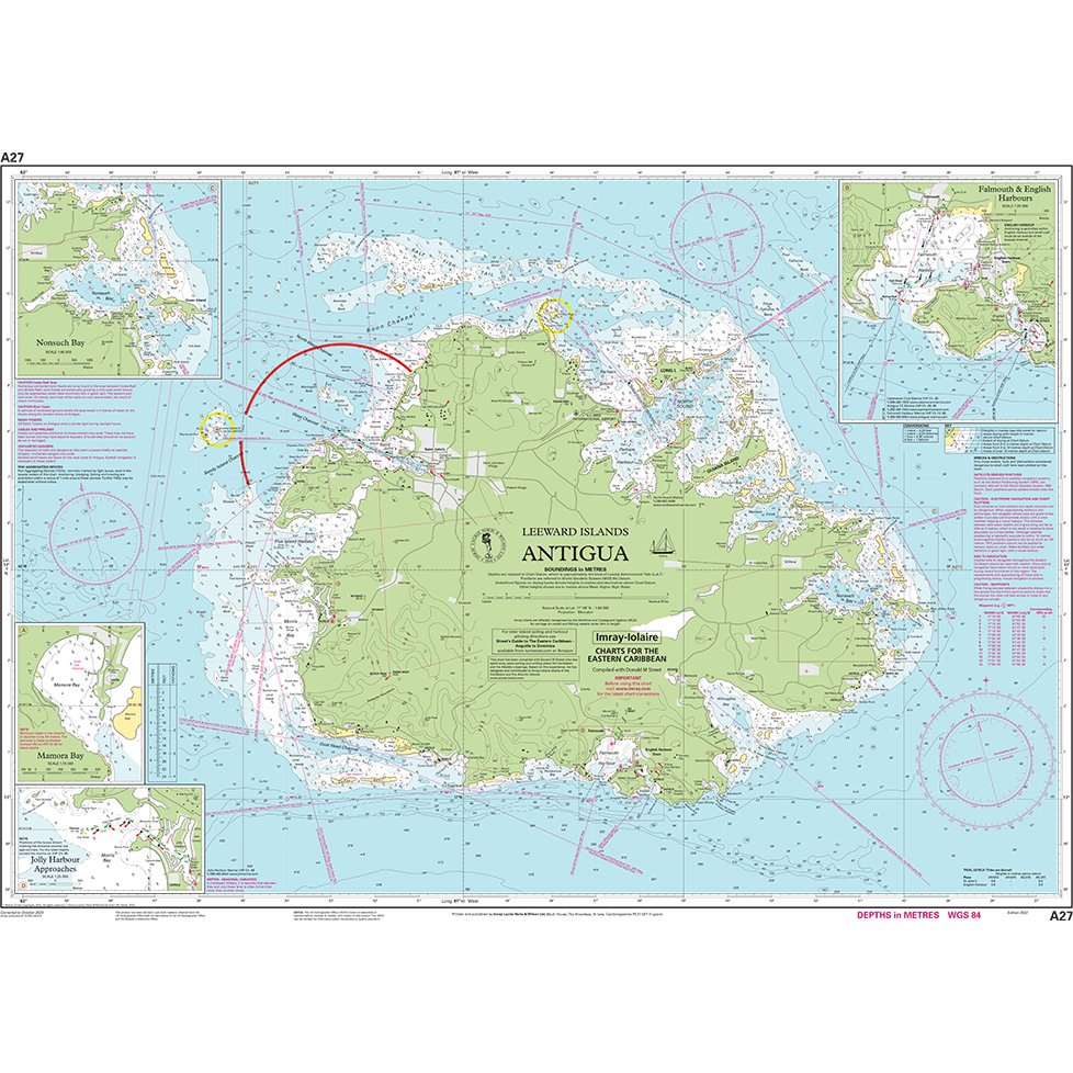Imray Chart A27: Antigua chart