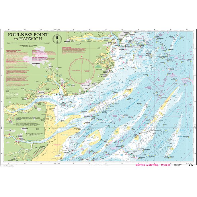 Imray Chart Y6: Foulness Point to Harwich chart