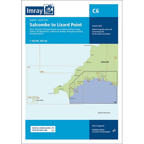 Imray Chart C6: Salcombe to Lizard Point cover