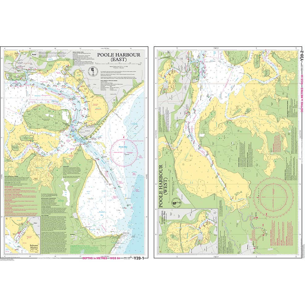 Imray Chart Y39L: Poole Harbour (Laminated) chart